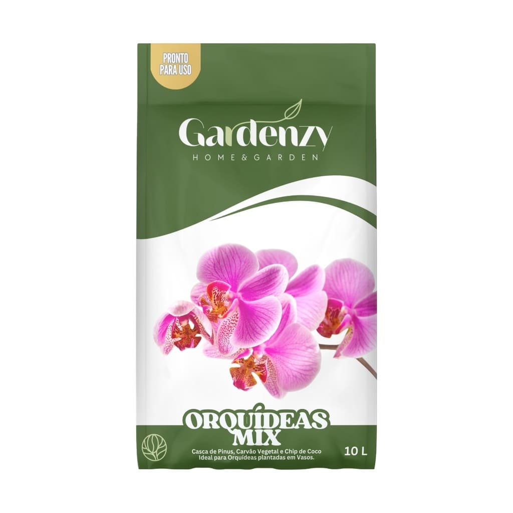 Substrato para Orquídeas Misto Pronto Uso - Casca de Pinus, Chip de Coco e Carvão - 5L 10L 20L