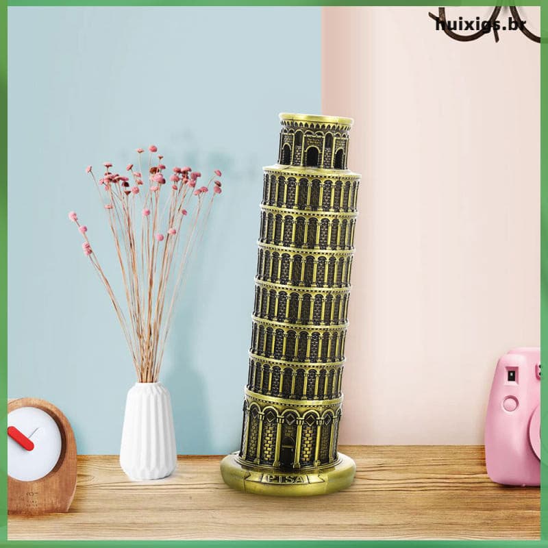 Torre De Pisa Enfeite Decoração Rêtro Inclinada De Estátua Pisa Modelo Artesanato Itália Construção