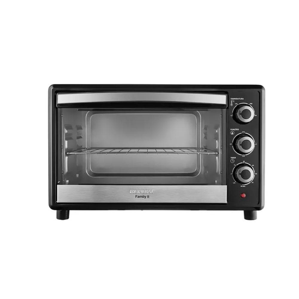 Forno Elétrico de Bancada Mondial 42L Family II Preto/Inox 1600W 127V - FR-42