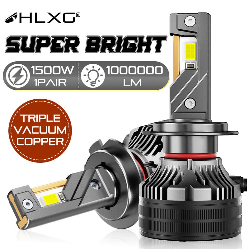 HLXG 2 Pçs Farol Do Carro Canbus H7 H4 H11 Lâmpadas LED H1 H8 H9 9005 HB3 9006 HB4 9012 HIR2 Turbo Lâmpada 6000K Luz