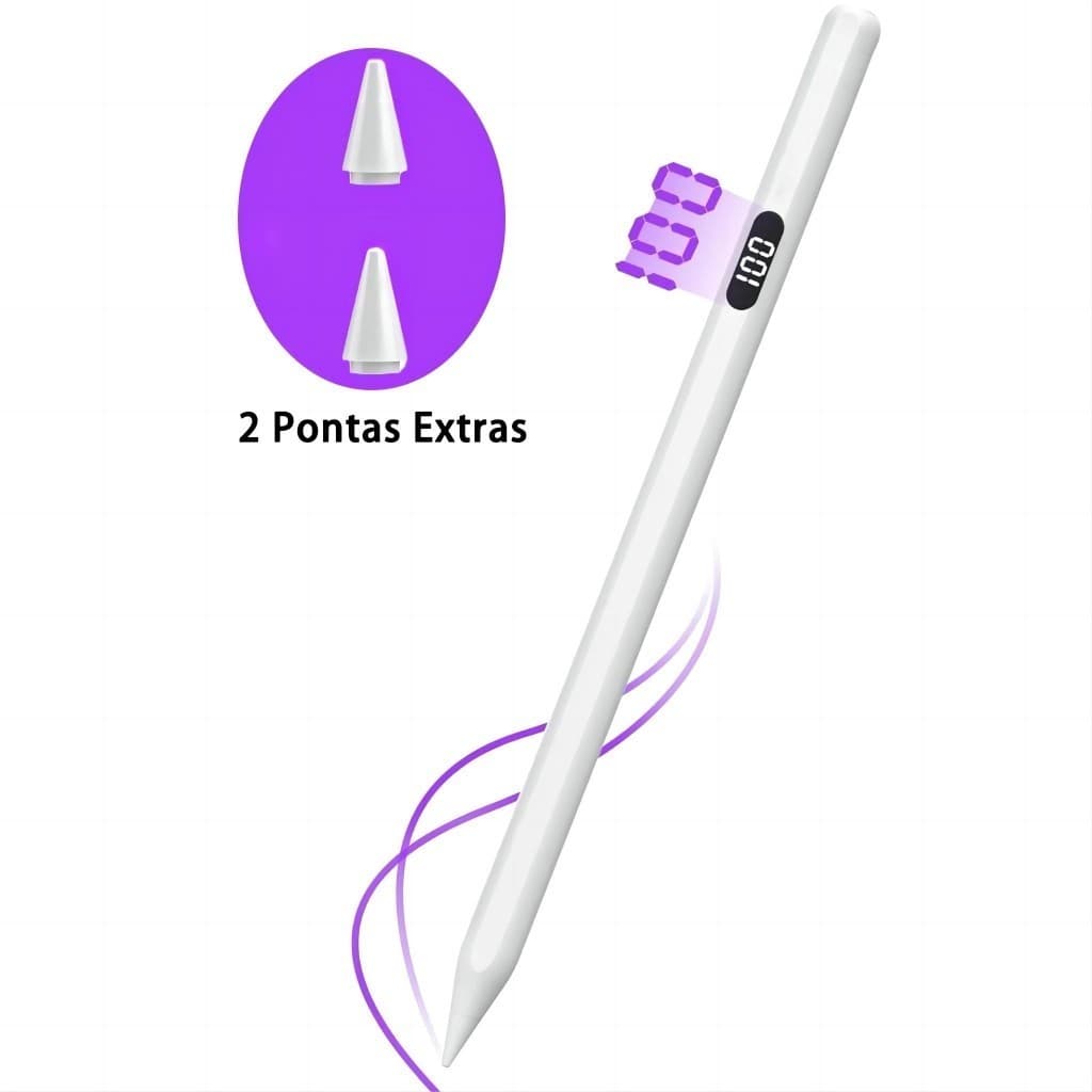 Canetas Para iOS e Android Pencil LED Pontas Extras / Caneta Para Desenho iOS e Android Ponta Fina