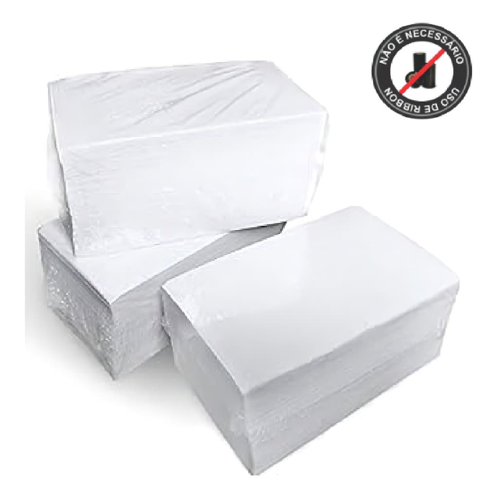 Resma Etiqueta Impressão Térmica 15x10cm Adesiva Branca Cor Branco C/500
