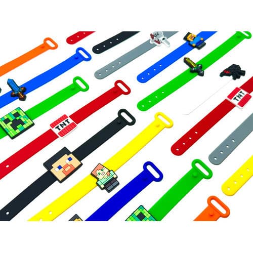 Lembrancinha Minecraf 10un Pulseira Ajustavel Variadas Jogos novidade