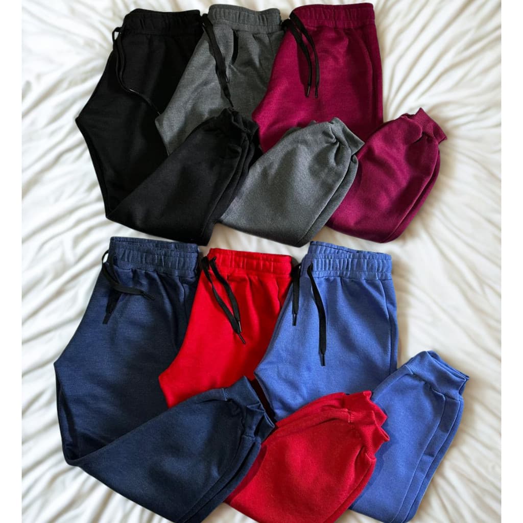 Kit Calças Moletom  Premium Grosso Infantil Menino Flanelada Toque Macio Com Punho