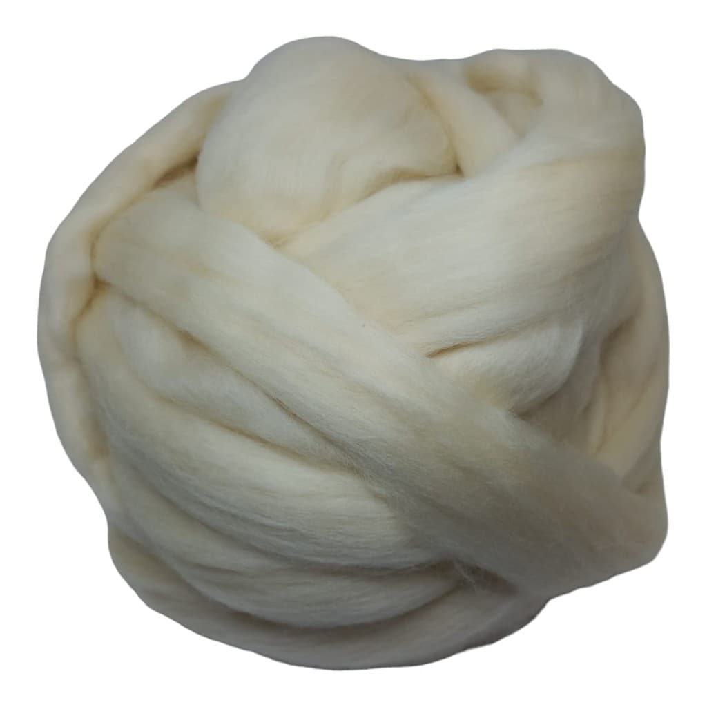 Lã Natural Penteada Crú - 250 gramas