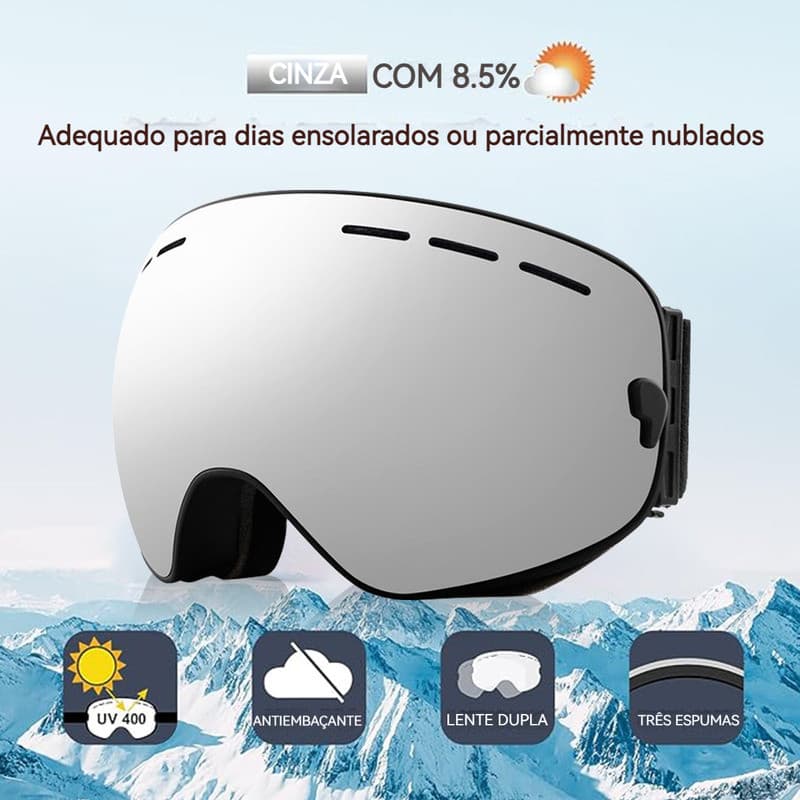 Óculos De Esqui Com Revestimento Anti-fog De Dupla Camada
