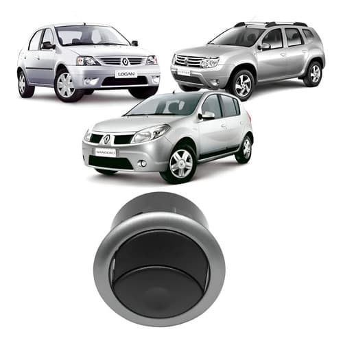 Difusor Ar Do Painel Logan Sandero Duster 2007 08 2014 Prata
