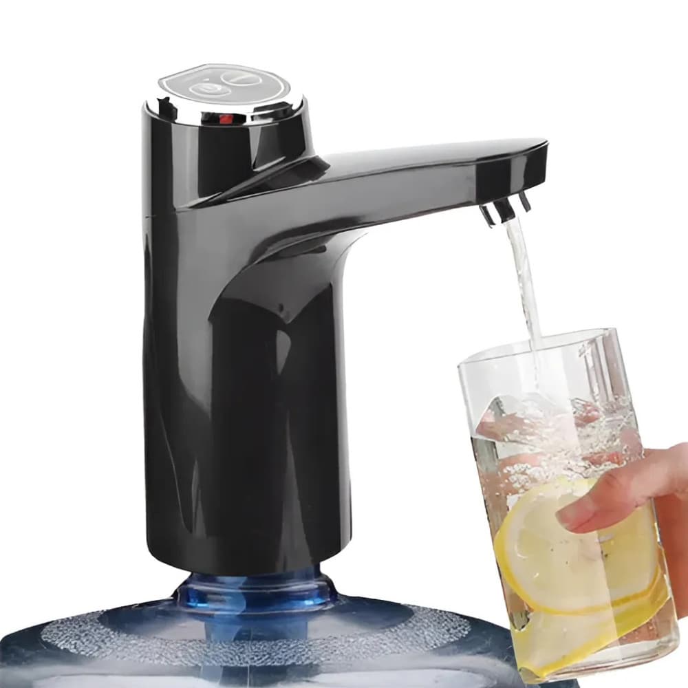Bomba Elétrica Recarregável p/ Galão de Água com Torneira USB Portátil, Silenciosa, Prática e Ideal.