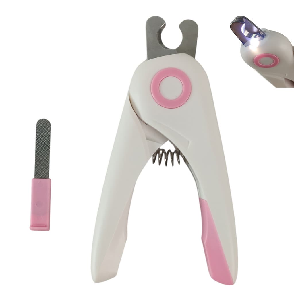 Cortador de Unha Cao Gato Pet Cachorro Lanterna Led lixa de Unha Alicate Eficiente Seguro Resistente
