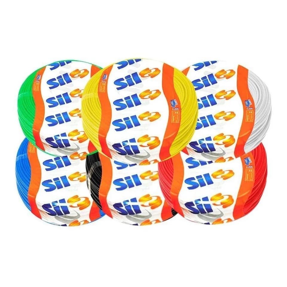 Fio Cabo Flexível 6mm 50 Metros Sil Cores