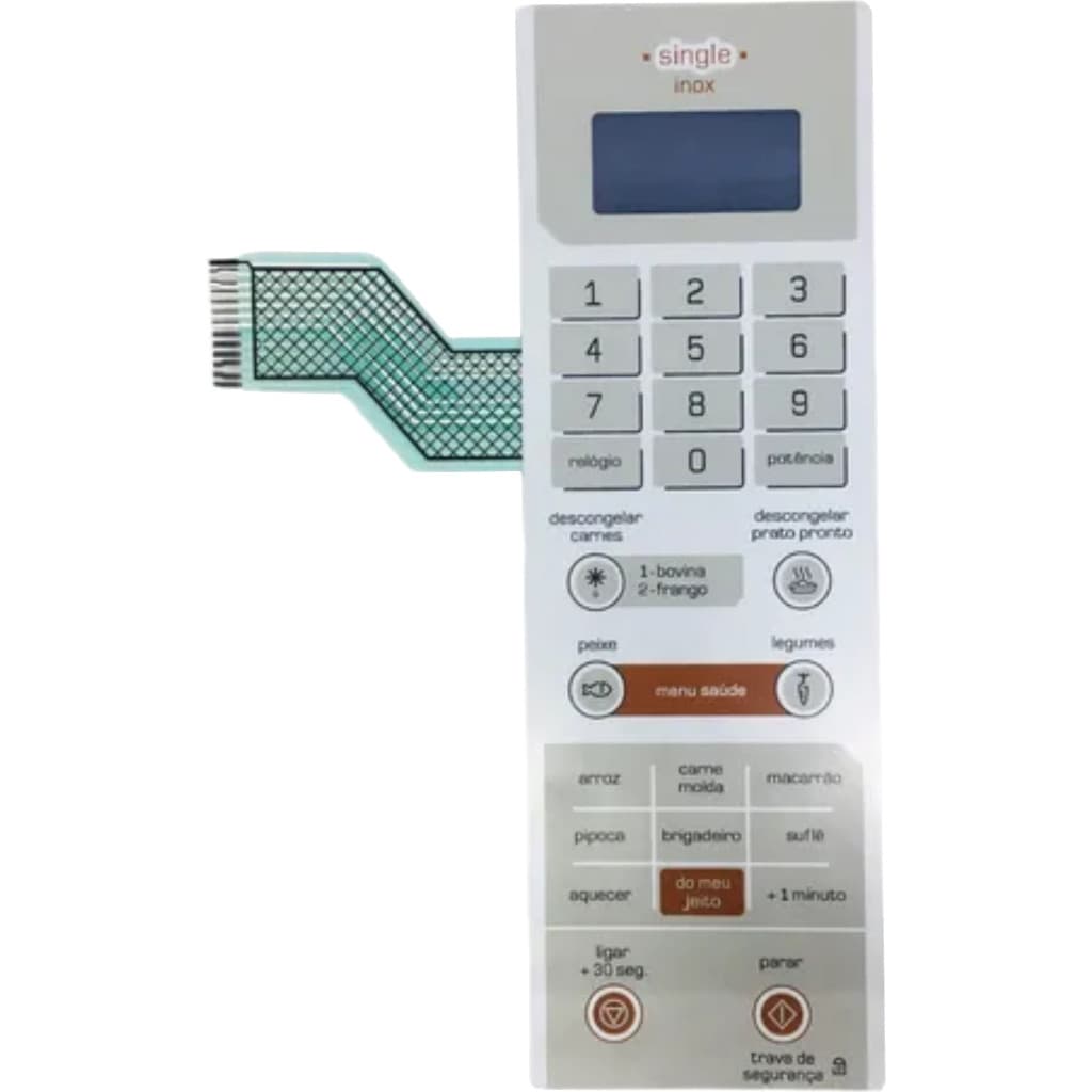 Teclado Membrana  Micro-ondas COMPATÍVEL C/ BMY25 BRASTEMP