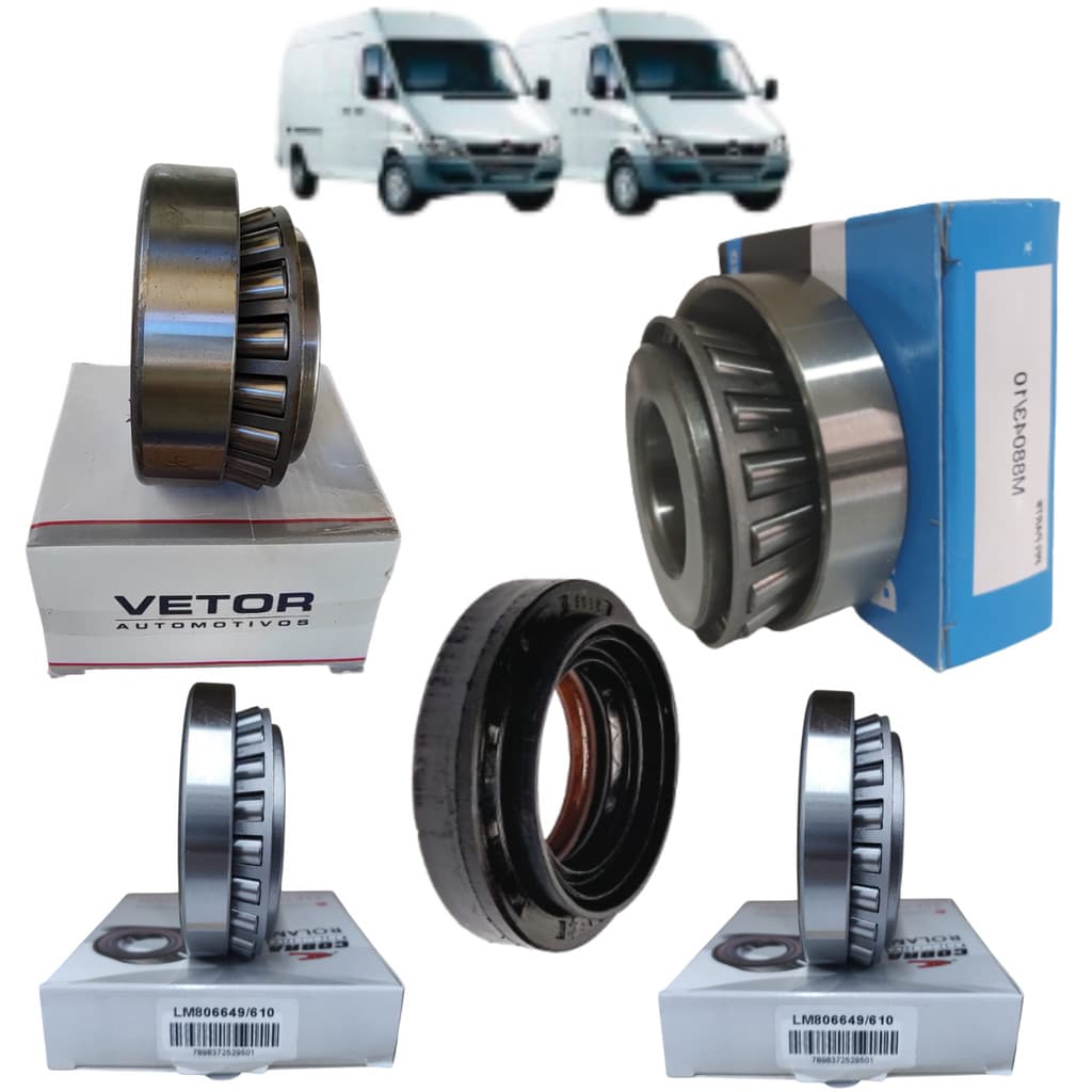 Kit 4 Rolamentos Diferencial Sprinter 310 311 313 411 413 D