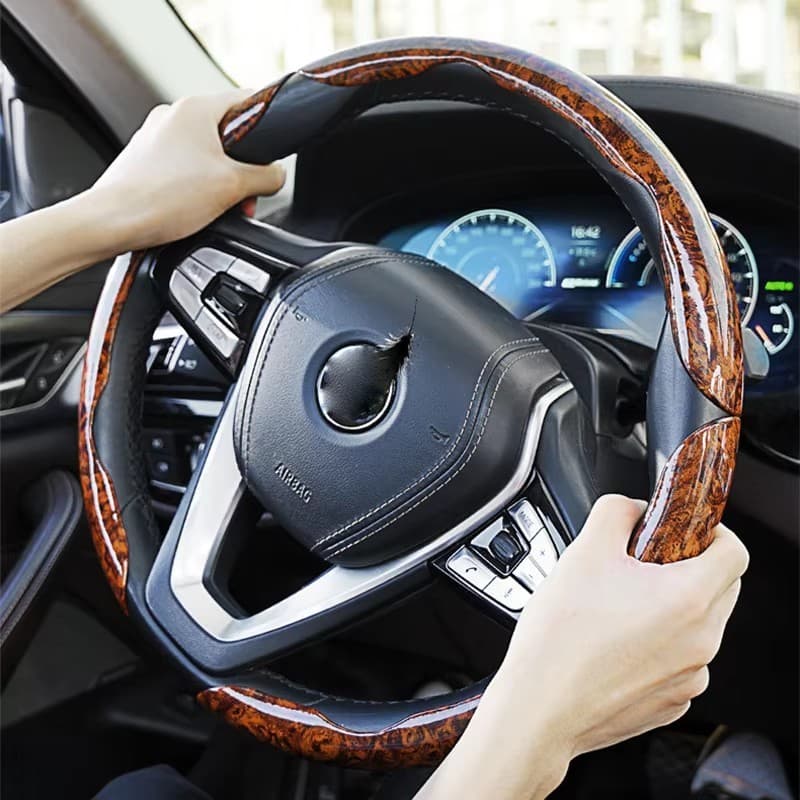 Capa Universal Para Volante , Grão De Madeira Pêssego , Reforço De Carro , De Proteção Esportes E Homens Antiderrapante
