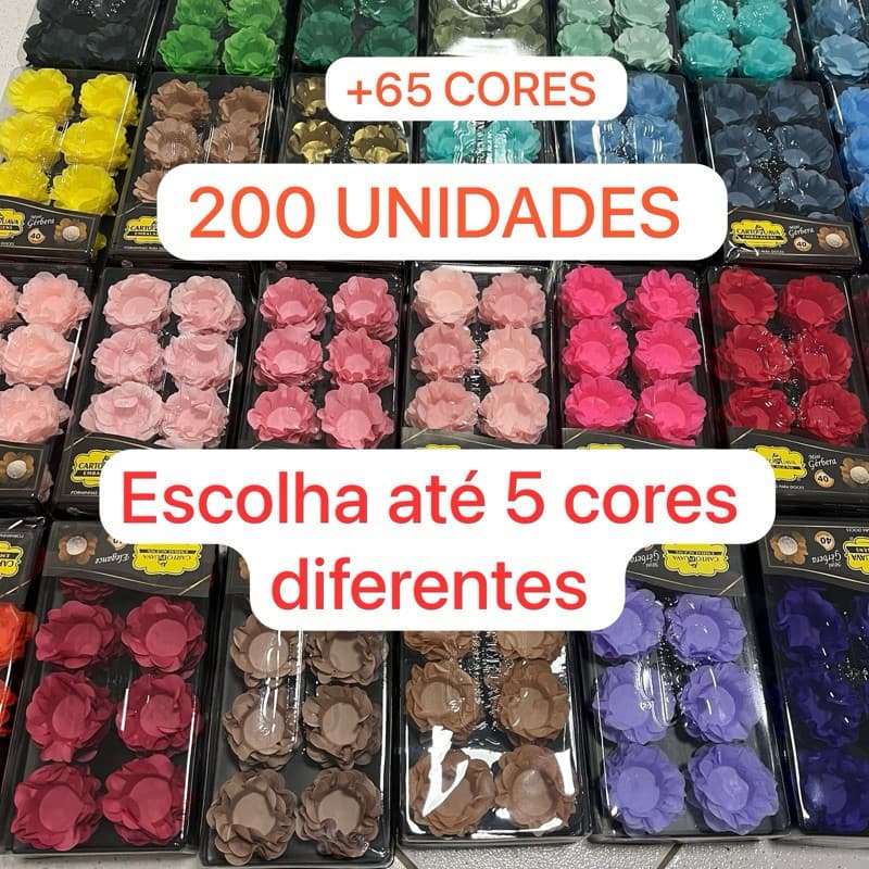 200 Forminhas de Doces Finos Flor