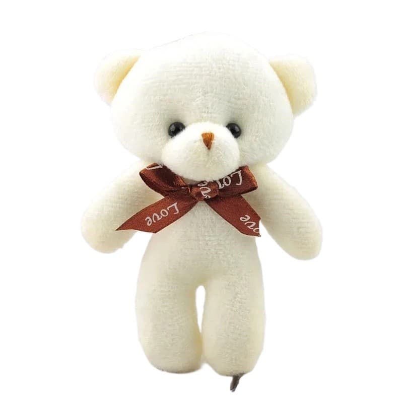 12CM Boneca Urso Pingente Brinquedo De Pelúcia Chaveiro Criativo Pequeno Para Crianças