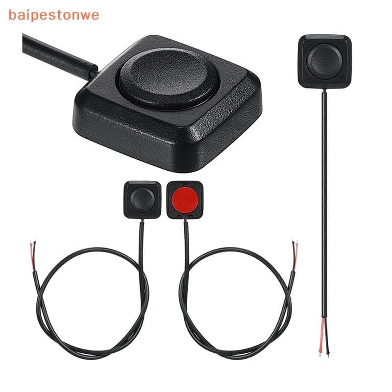 [baipestonwe] 1Pc Botão Momentâneo On Off Plástico Preto 12V 24V De Alarme De Carro DIY Lanterna Montagem Em Superfície