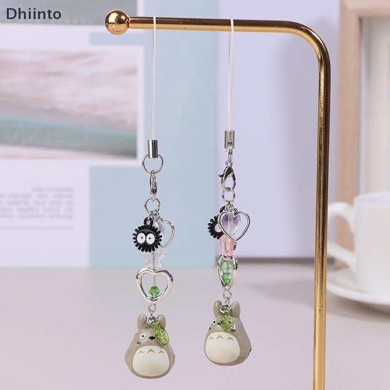 [Dhiint] Cordão De Telefone Totoro De Anime Japonês Desenho Animado Pingente De Celular Chaveiro Anti-Perda Alças Presen