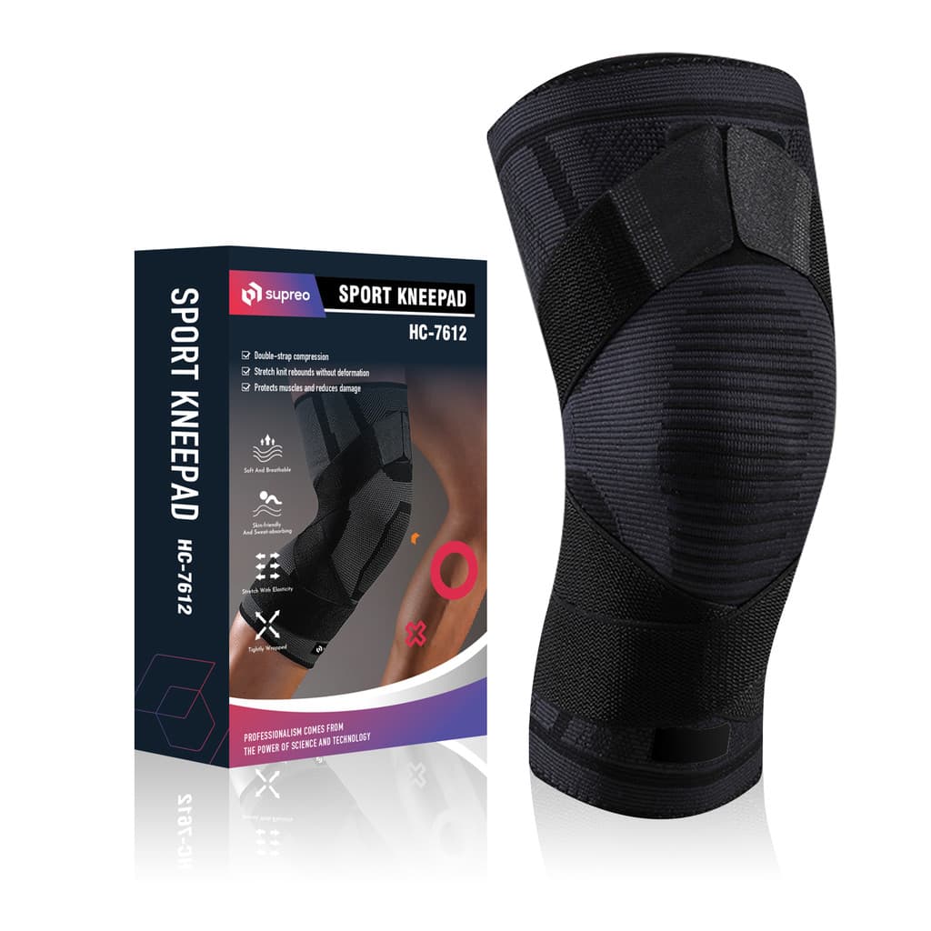 Joelheira de compressão ortopedica 360º Ajustável protetor musculação exercícios academia crossfit