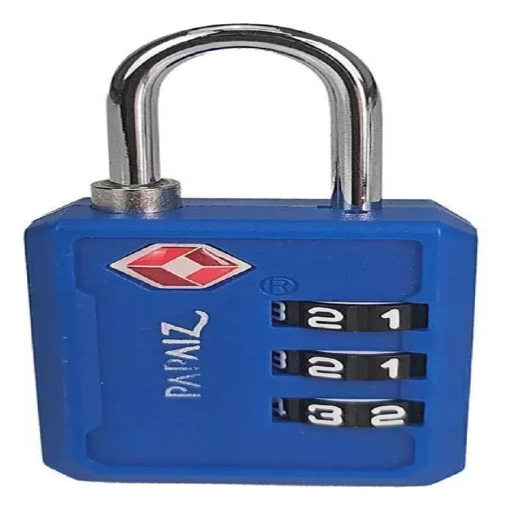 Cadeado Com Segredo 40mm Em Zamac Tsa 30z Cor Azul - Papaiz