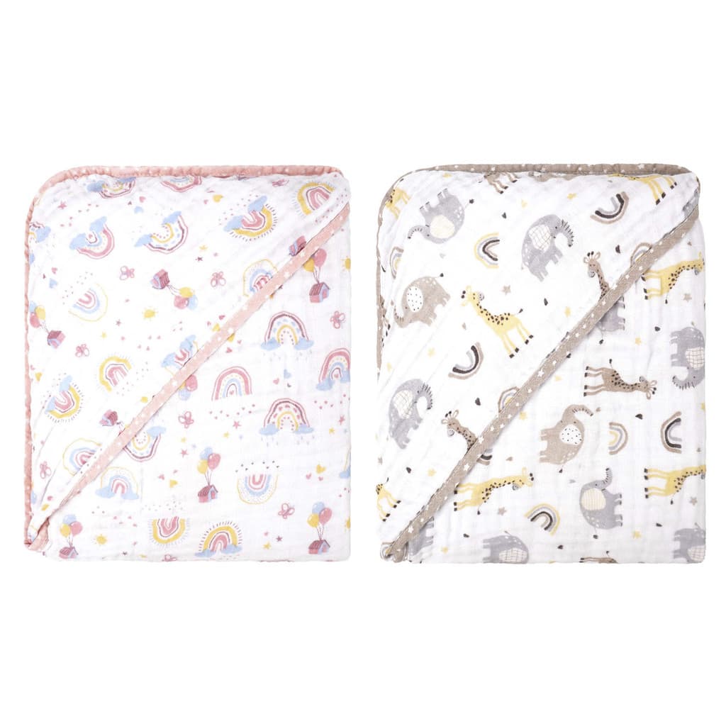 Kit 2 Toalhas de Banho Bebê Soft 70 cm x 70 cm Bublim