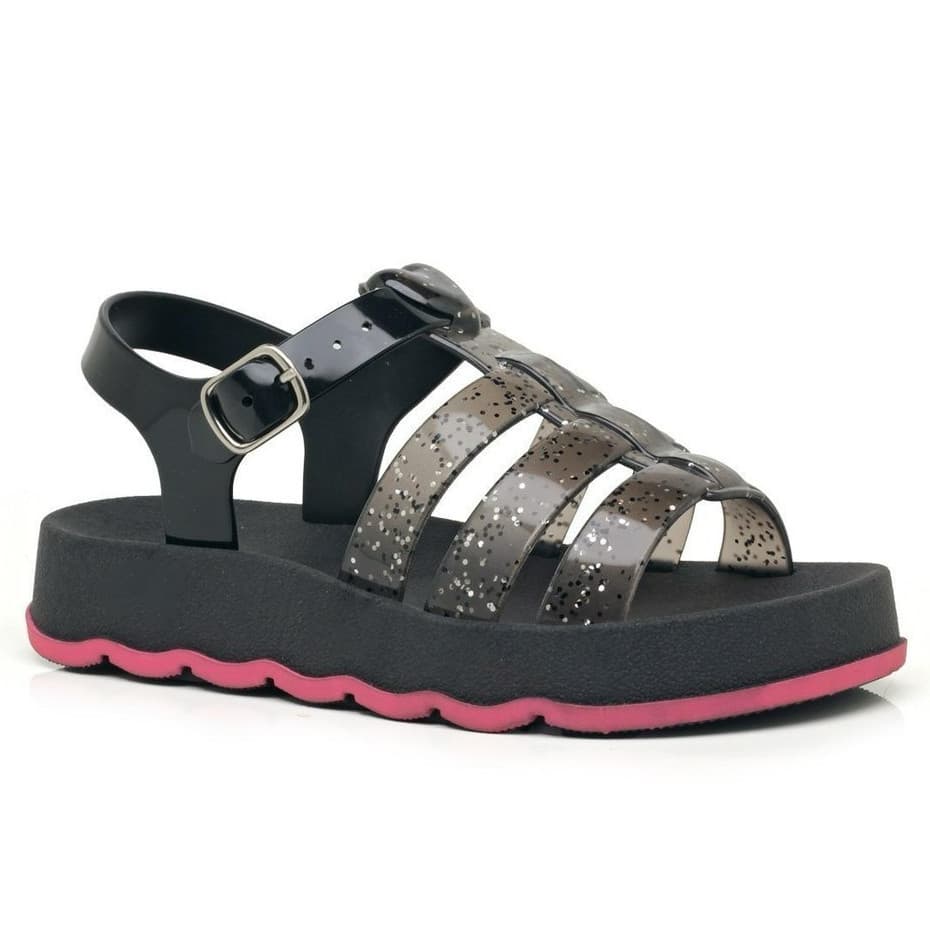 Sandália Papete  Infantil Menina com Brilho Charmosa e Elegante