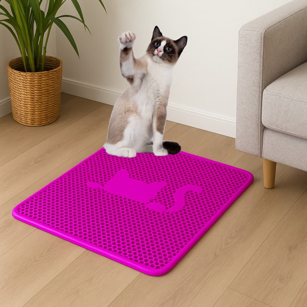 Limpa Patas Tapete Higiênico Para Gatos Anti Sujeira Coletor De Areia Dupla Camada