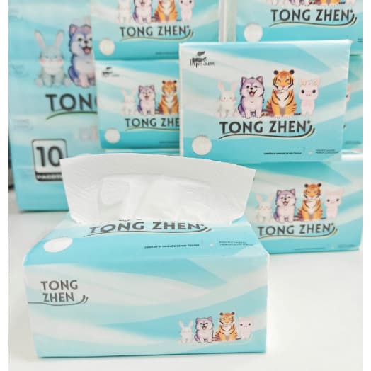 Papel toalha interfolha 5 dobras branco Lenços De Papel Macio Descartável-Tong