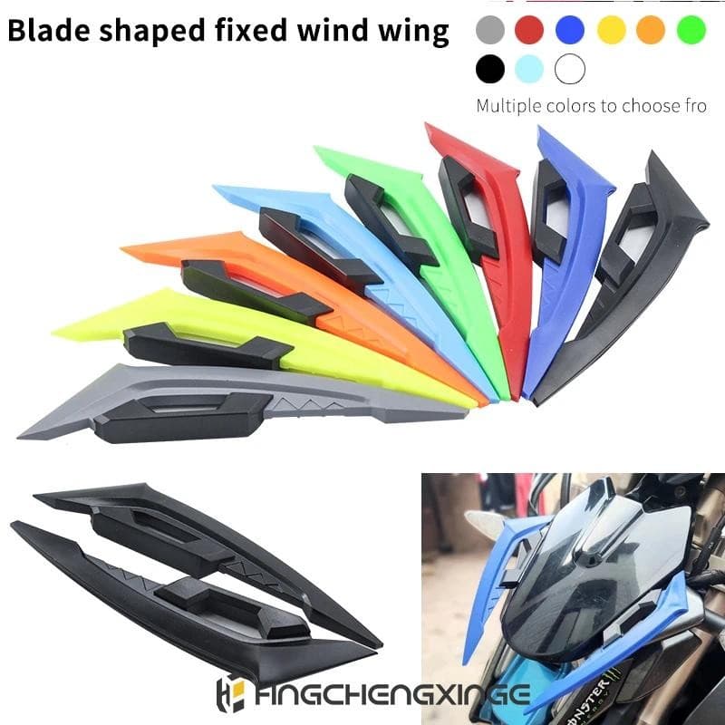 Winglets De Carenagem Dianteira Para Motocicleta , 1 Par De Spoilers Laterais Universais , Adesivo De Asa Dinâmica , Win