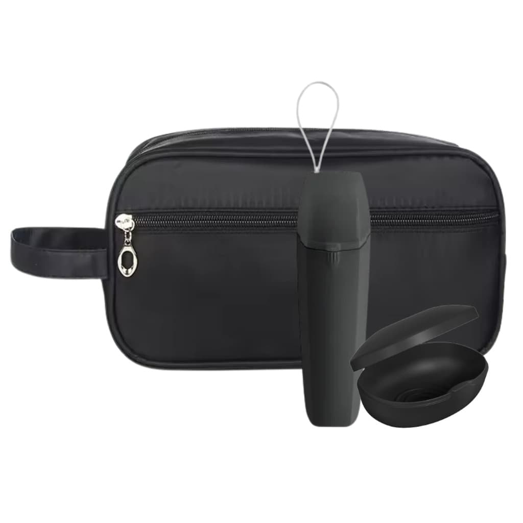 Kit Necessaire Impermeável Porta Escova Saboneteira Premium