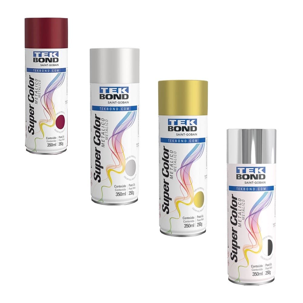 Tinta Spray Metálica 350ML Tekbond