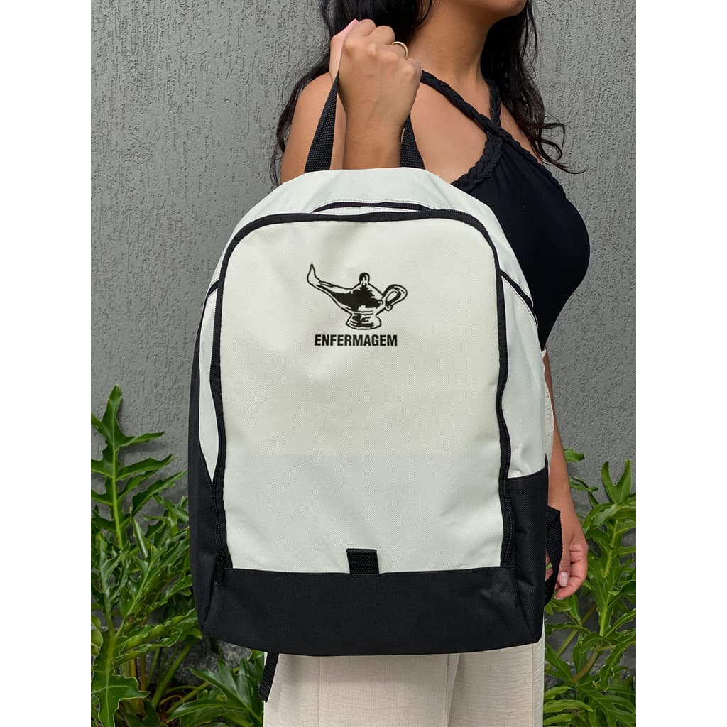 Mochila Bicolor - ENFERMAGEM - Stilo Club Academia Trabalho Escolar Faculdade Viagem Masculino Feminino