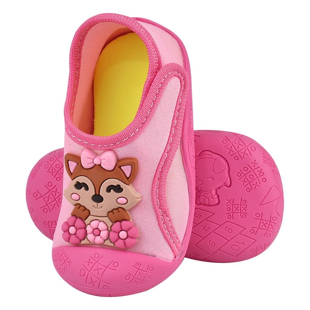 Calçado Infantil Tipo Meia Antiderrapante Bebê Menina Confortável Flexível