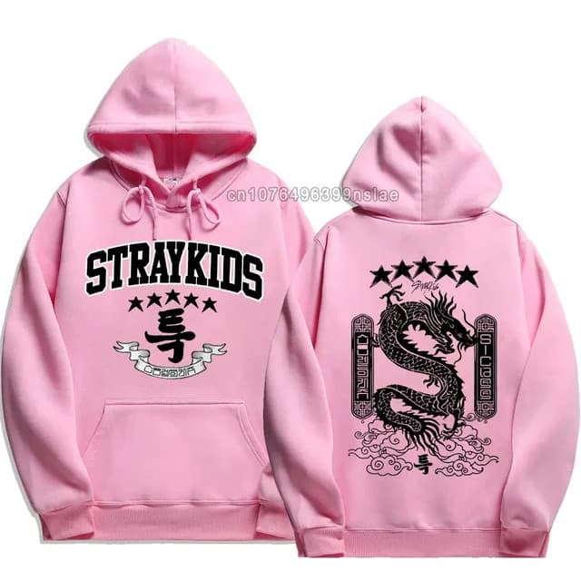 Moletom Canguru Unissex Stray Kids Blusa Estampada Álbum 5-Star Hoodie Confortável Algodao