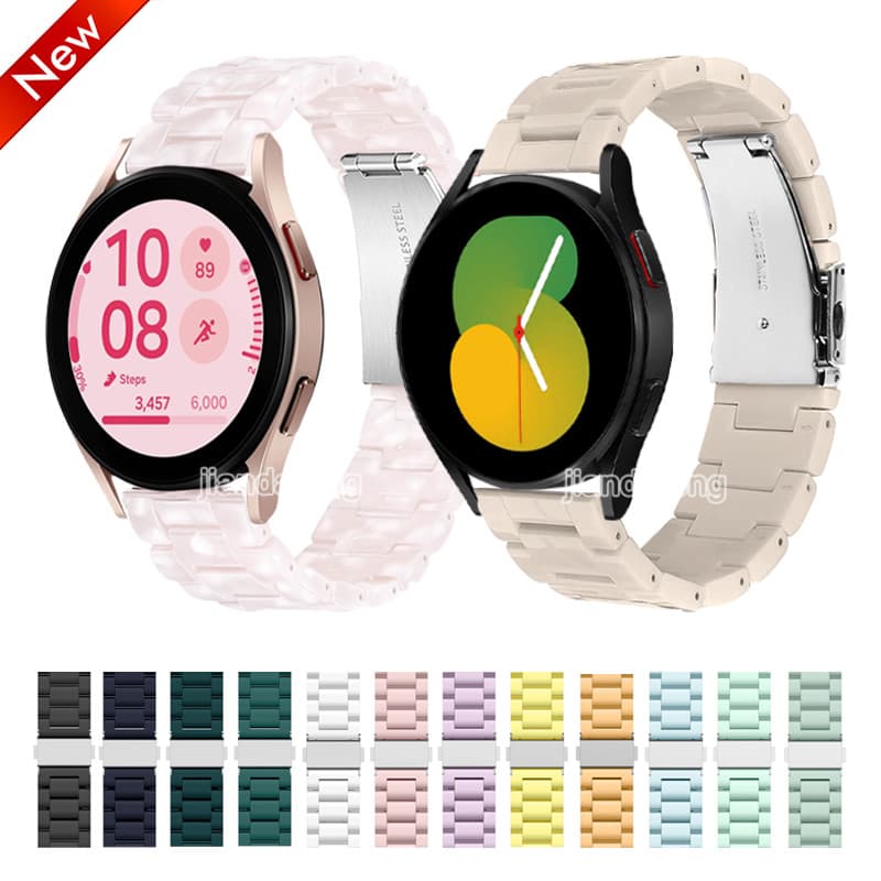 Moda Resina Banda Silicone Pulseira Transparente Para Samsung Galaxy Watch 7 6 5 4 44mm 42mm FE Ativo 2 40mm 44mm Watch6