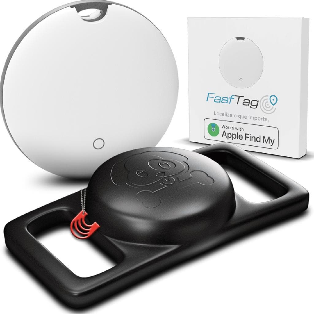 Tag de Rastreamento Pet Cão Cachorro Gato Gps Localização App Faaftech Faaftag + Suporte pra Coleira