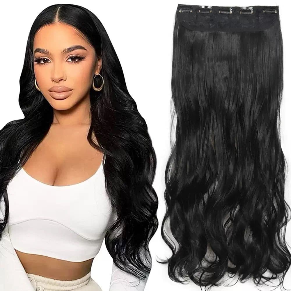 Aplique Tic Tac Idêntico Ao Humano Orgânico 70cm 150g com 5 presilha