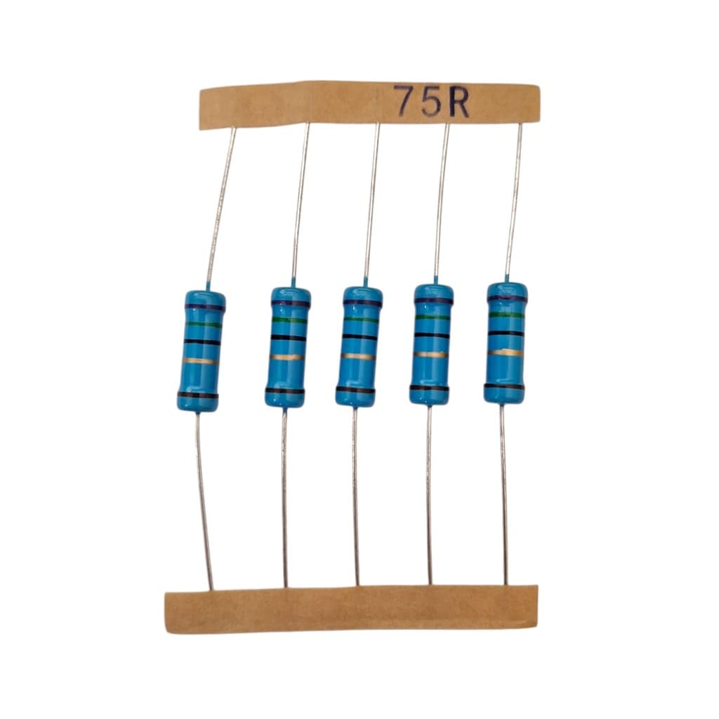 KIT 05 RESISTOR DE PRECISÃO 75R 1% 3W