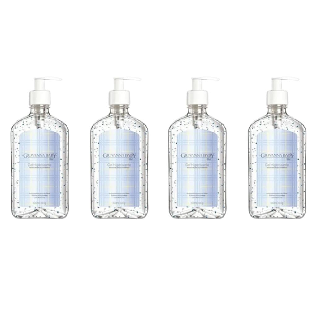 Kit 4 Álcool Em Gel Giovanna Baby Blue - 500ml