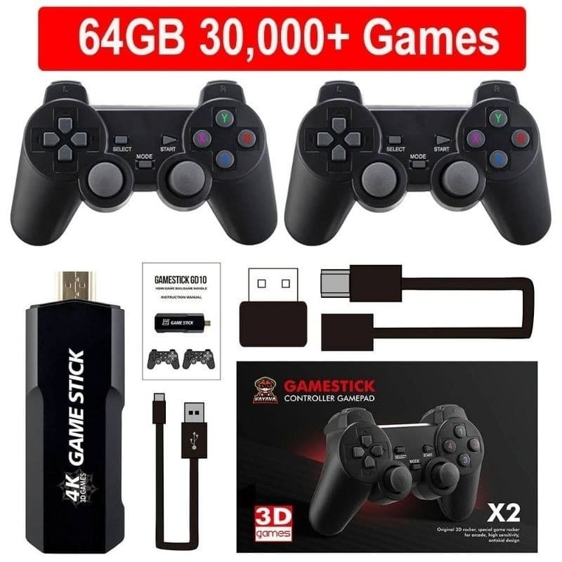 Game Stick Gd10 37000mil Jogos 64gb 2 Controles Sem Fio-Pronto De Entrega Retro Para PSP PS1 GBA