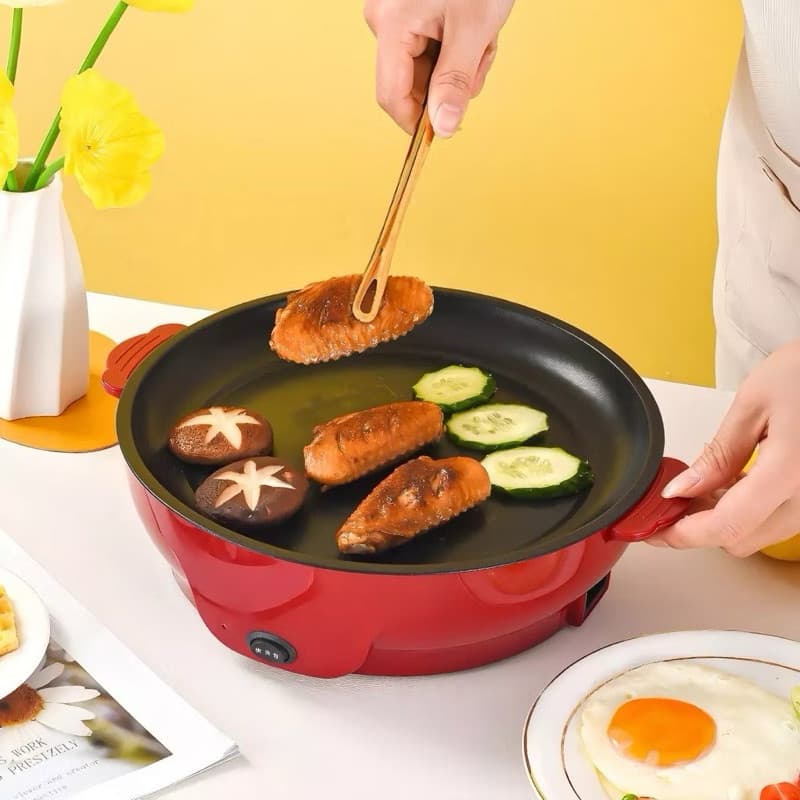 Chapa elétrica Gril Frigideira Assadeira Antiaderente 600w 110V ou 220V