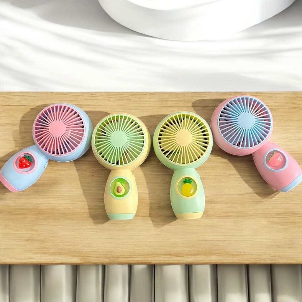 Mini Ventilador Portátil Recarregável USB com design Divertido