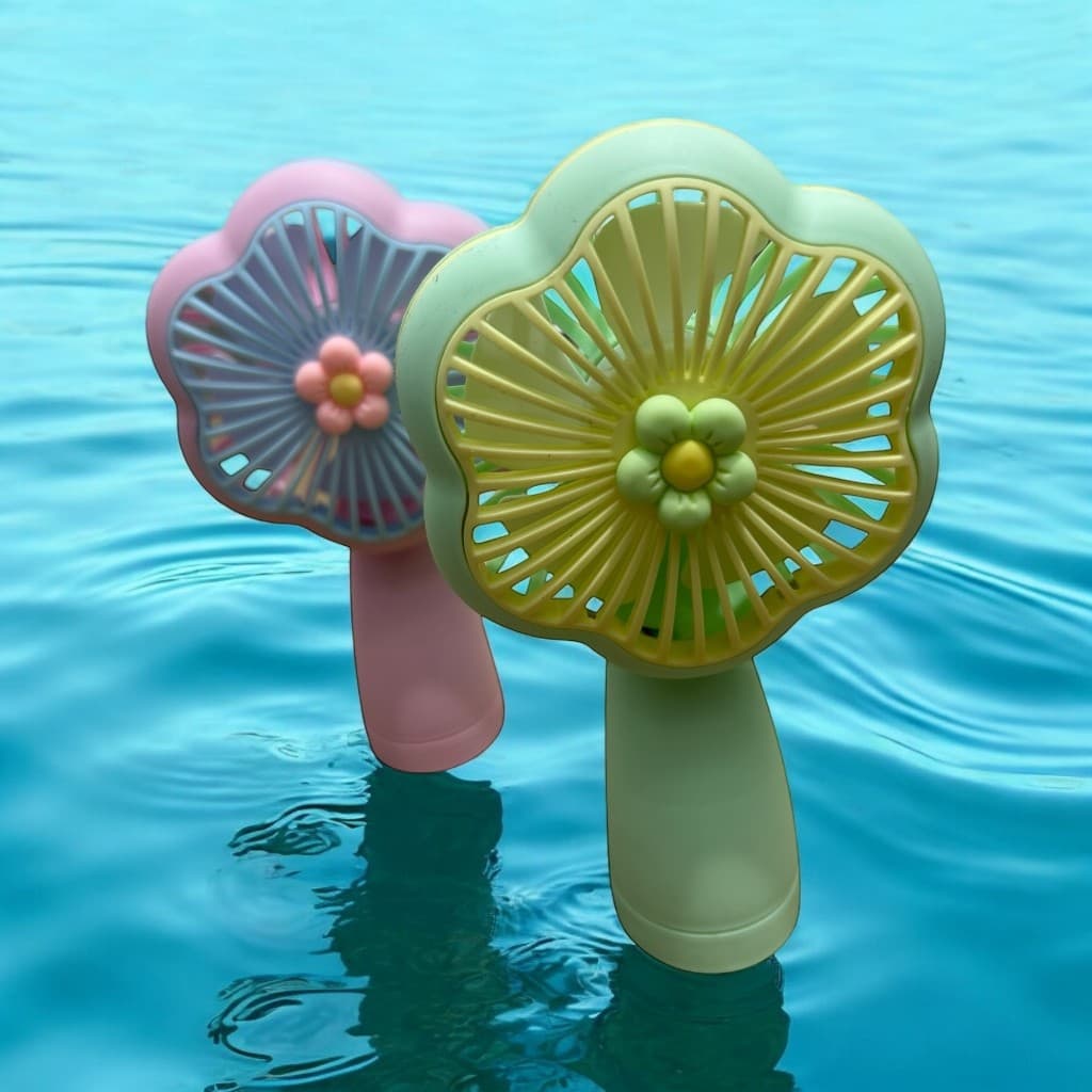 Mini Ventilador Portátil Recarregável USB com design Divertido em forma de Flor