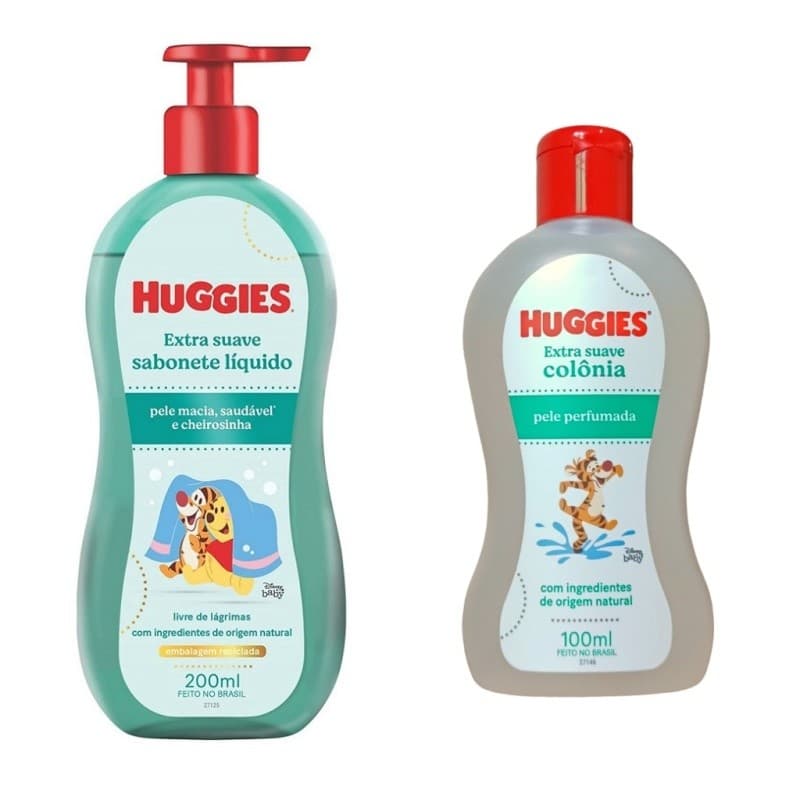 Kit Huggies Extra Suave – Sabonete Líquido + Colônia