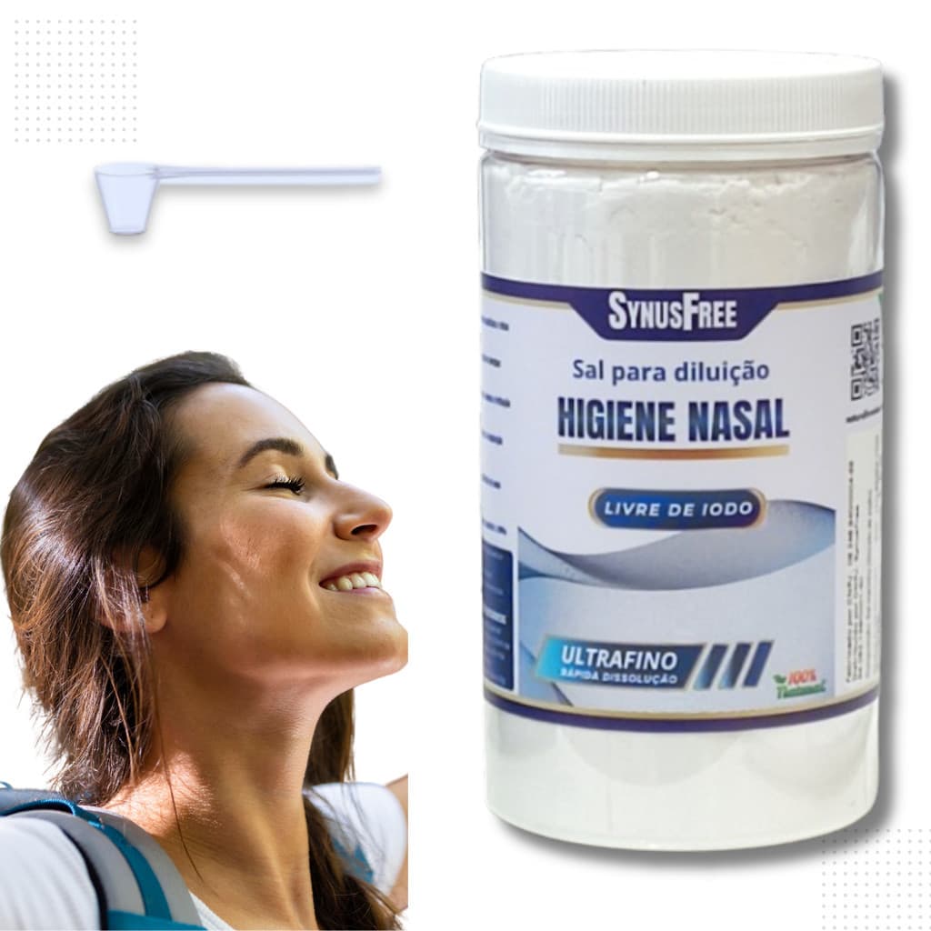 Sal Para Lavagem Nasal Sem Iodo 1kg Com Dosador