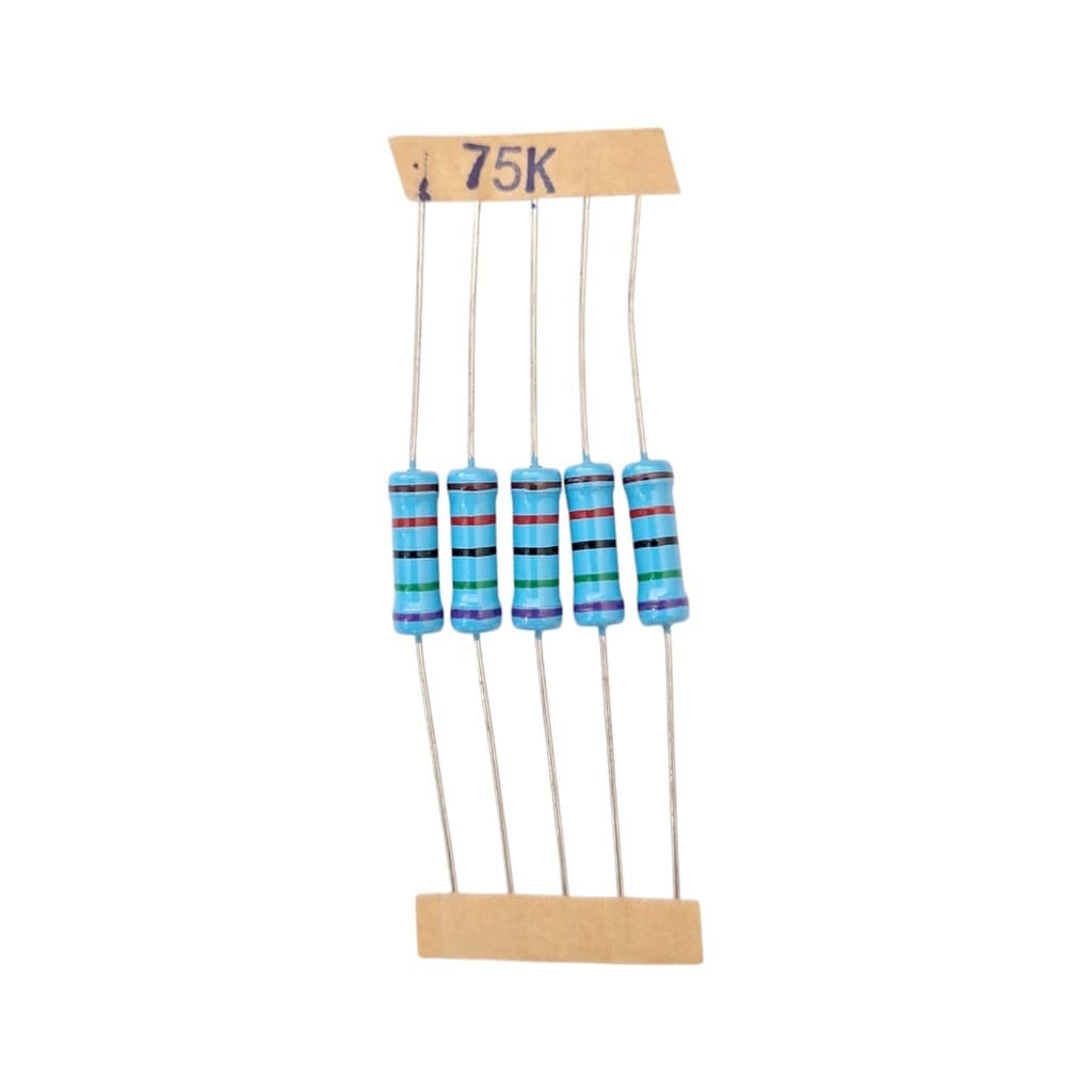 KIT 05 RESISTOR DE PRECISÃO 75K 1% 2W