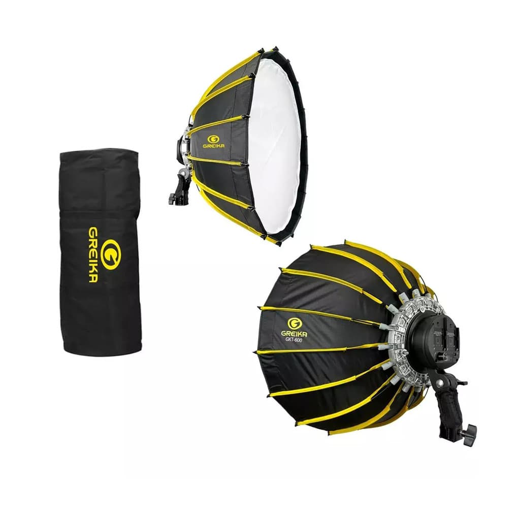 Led Softbox 52cm Parabólico 60W Fonte + Bolsa + Encaixe NP-f