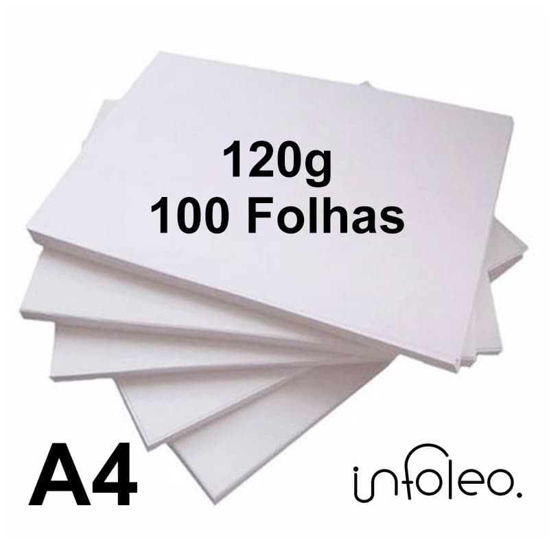 Papel Offset A4 120g Branco - 100 Folhas