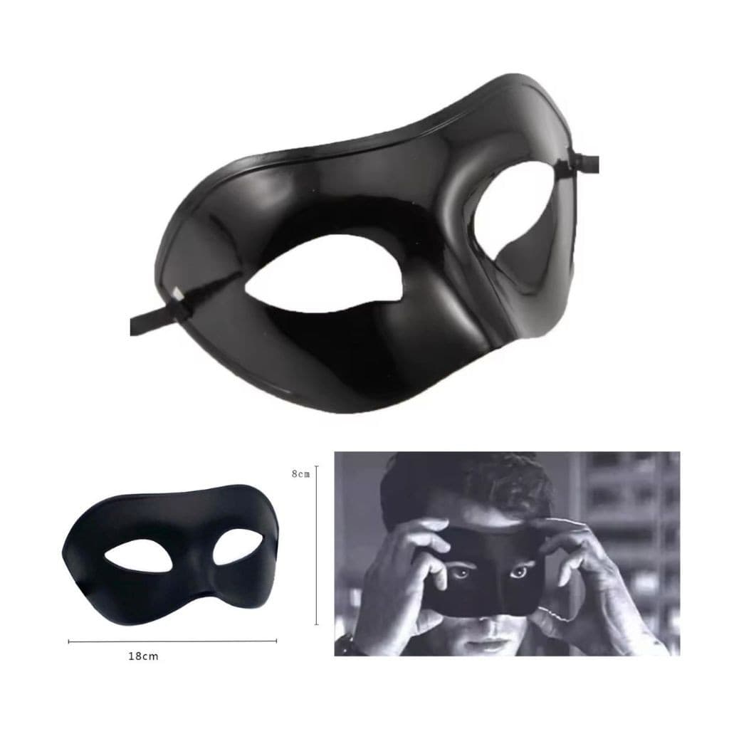 Mascara Preta Fantasia Carnaval 01 Unidade Máscaras Homem Fantasias Cosplay Masculina Carnaval Fantasia Halloween