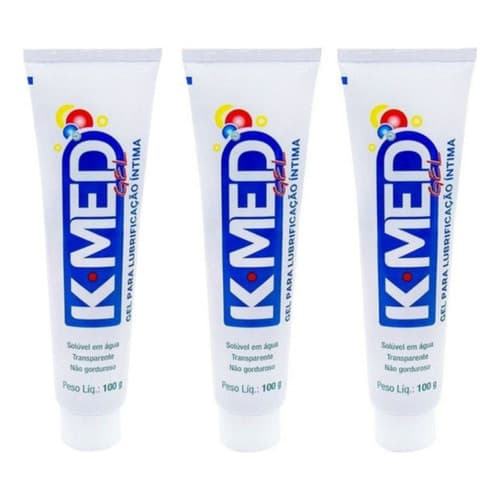 Kit 3 Tubo Lubrificante Grande 100g Base D'água + Conforto
