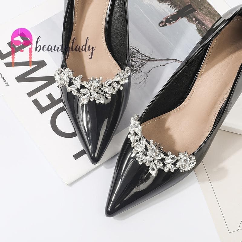 beautymakeup 1 Peça Sapato Feminino Fivela Floral Faça Você Mesmo Clipe De Strass Destacável Sapatos De Casamento Acessó